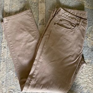 Bonobos Men Denim 33 Khaki Travel Jeans Straight 5 Pocket